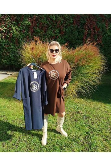 Dámské modré šaty, tunika Chorea