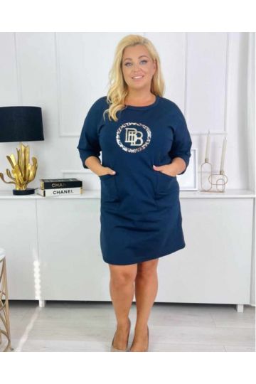 Dámské modré šaty, tunika Chorea