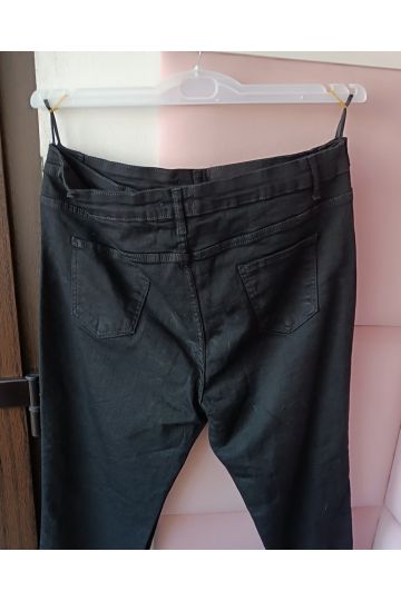 Dámské plussize elastické černé rifle Boubelka