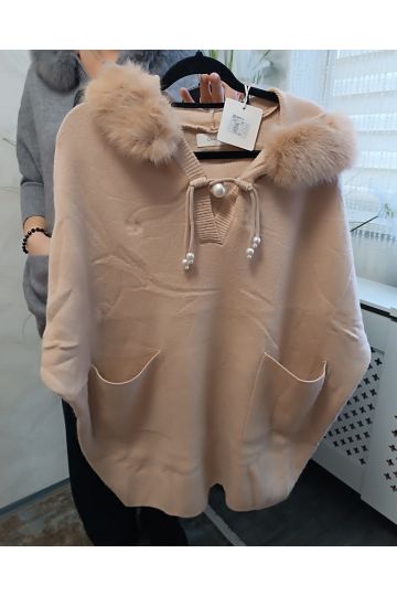 Dámský luxusní oversize svetr Nicole s kožešinou v různých barvách