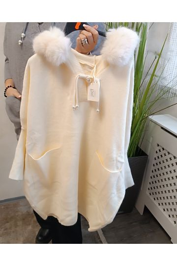 Dámský luxusní oversize svetr Nicole s kožešinou v různých barvách