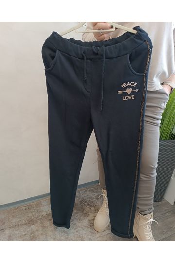 Dámské ležérni kalhoty Rita v černé a mokka barvě