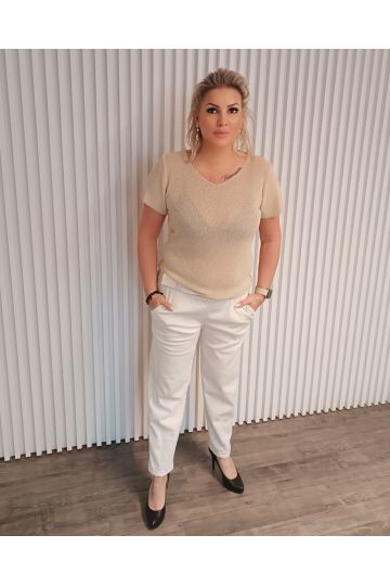 Dámská zlatá úpletová halenka Rozzi