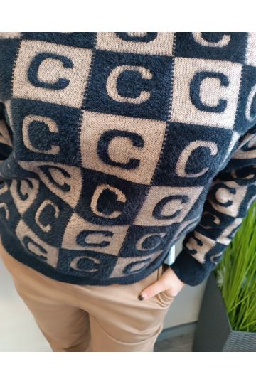 Dámský černohnědý svetr Toledo