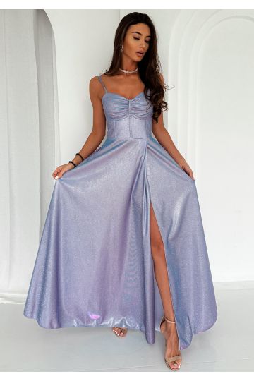 Dámské společenské dlouhé šaty GORSET LUX MODRÁ