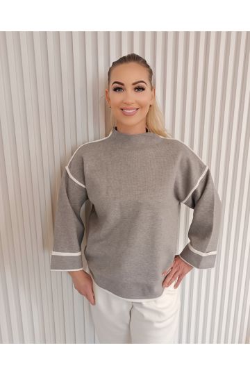 Dámský šedý svetr Morina