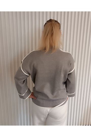 Dámský šedý svetr Morina