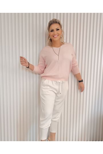 Dámský luxusní svetr Záře ve žluté, modré, světle a tmavě růžové barvě