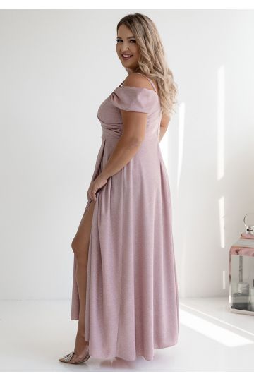 Dámské společenské dlouhé šaty VALENTINA LUX Růžová