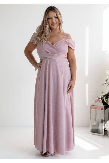 Dámské společenské dlouhé šaty VALENTINA LUX Růžová