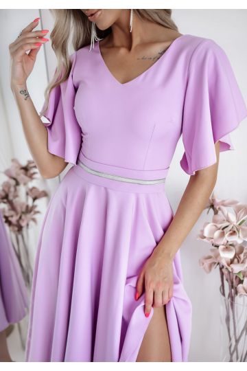 Dámské společenské midi šaty LUNA LILA