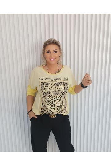 Dámské elastické tričko Sába žluté