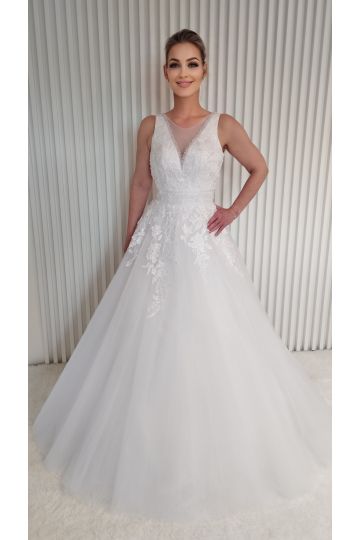 Dámské svatební bílé šaty KLAUDIE