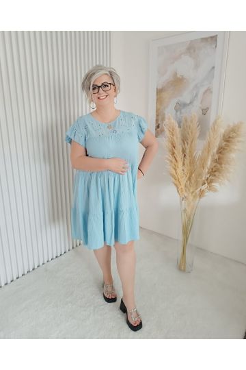 Dámské letní šaty Miss v modré barvě