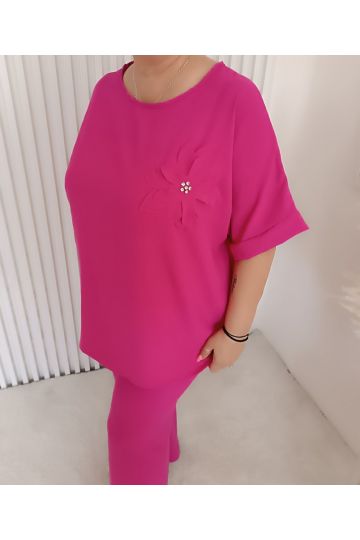 Dámský letní komplet Týna v růžové barvě
