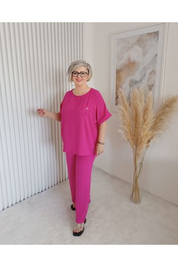 Dámský letní komplet Týna v růžové barvě