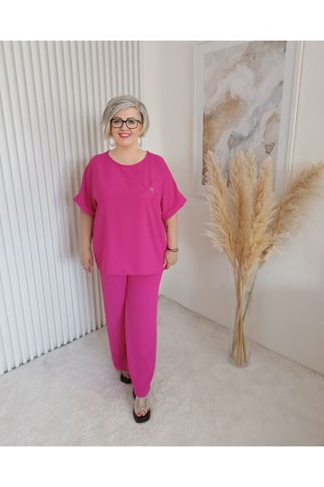 Dámský letní komplet Týna v růžové barvě