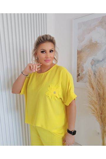Dámský letní komplet Týna ve žluté barvě
