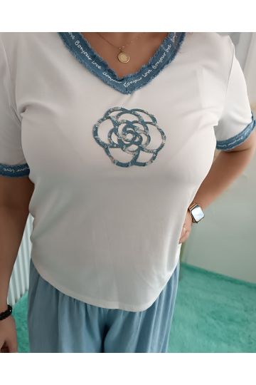 Dámské bílé tričko Rita s krátkým rukávem