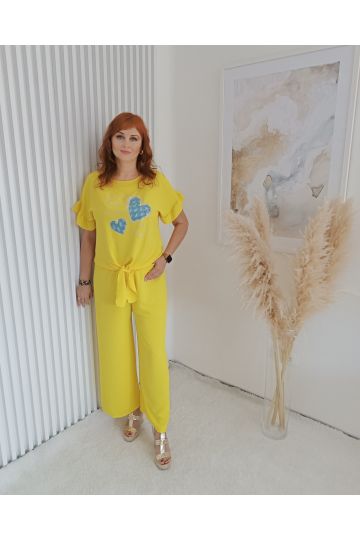 Dámský letní žlutý  komplet Sandra