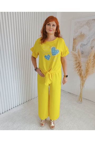 Dámský letní žlutý  komplet Sandra