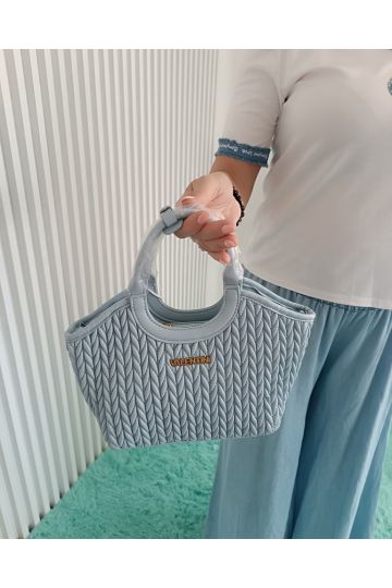 Dámská elegantní pastelově modrá kabelka Radana  menších rozměrů značka Valentini