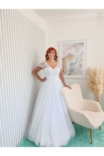 Dámské svatební dlouhé bílé šaty NINA značky NATALI