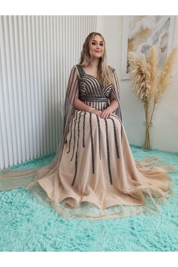 Dámské společenské dlouhé tělové šaty DENY turecké značky