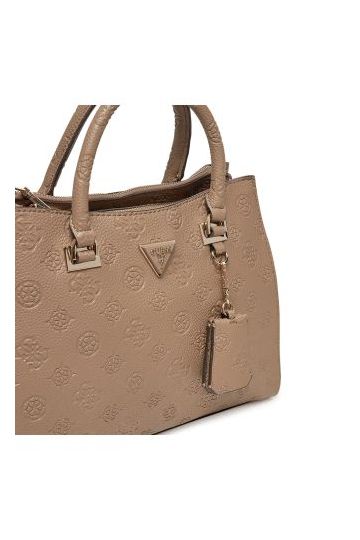 Dámská elegantní stylová kabelka Velia ve světle hnědé značky Guess