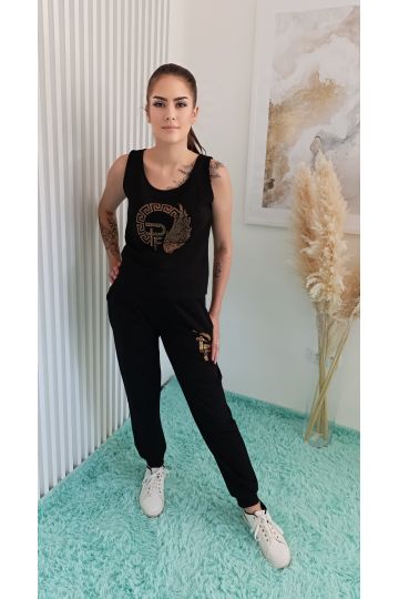 Dámský černý třídílný komplet Paparazzi fashion černé barvy