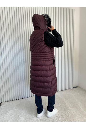 Dámská dlouhá vínová vesta Diana ve třech velikostech