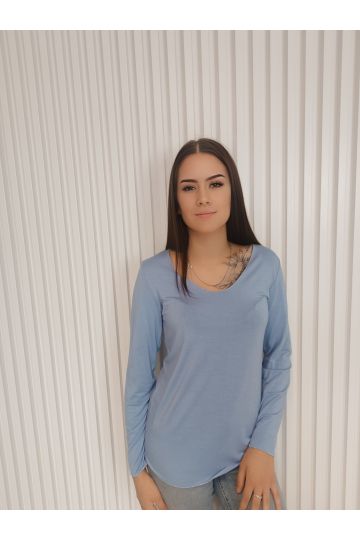 Dámské tričko Lea s dlouhým rukávem a stříbrnými lemy ve třech barvách