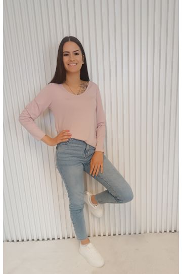 Dámské tričko Lea s dlouhým rukávem a stříbrnými lemy ve třech barvách