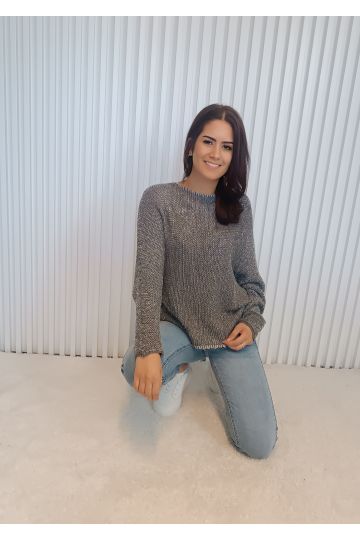 Dámský pletený svetr Amy s ležérním střihem, dovoz Itálie