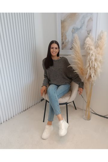 Dámský pletený svetr Amy s ležérním střihem, dovoz Itálie