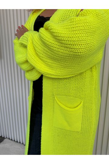 Dlouhý pletený kardigan Agnes s kapsami, pohodlný basic v několika barvách