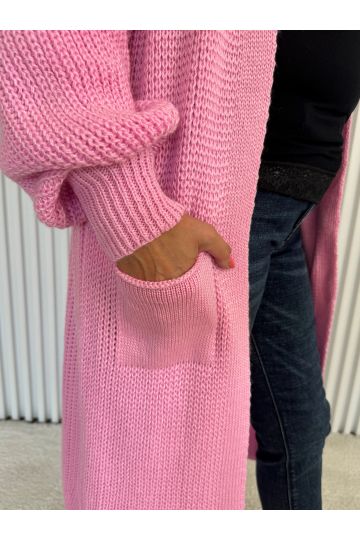 Dlouhý pletený kardigan Agnes s kapsami, pohodlný basic v několika barvách