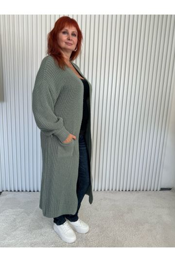 Dlouhý pletený kardigan Agnes s kapsami, pohodlný basic v několika barvách