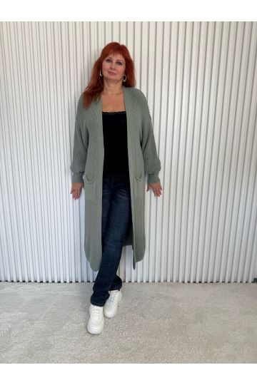 Dlouhý pletený kardigan Agnes s kapsami, pohodlný basic v několika barvách