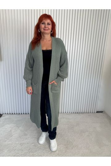 Dlouhý pletený kardigan Agnes s kapsami, pohodlný basic v několika barvách