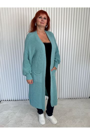 Dlouhý pletený kardigan Agnes s kapsami, pohodlný basic v několika barvách