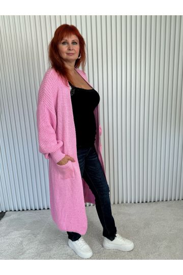 Dlouhý pletený kardigan Agnes s kapsami, pohodlný basic v několika barvách