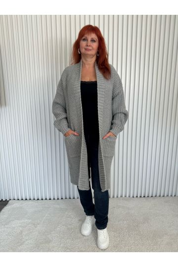 Dlouhý kardigan Sophia z hrubé pleteniny, pohodlí a styl ve třech barvách