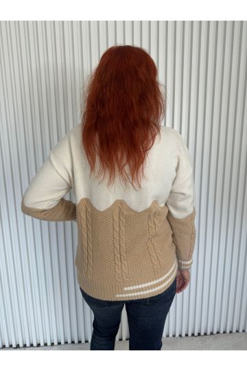 Dámský béžovo-krémový kardigan Natty