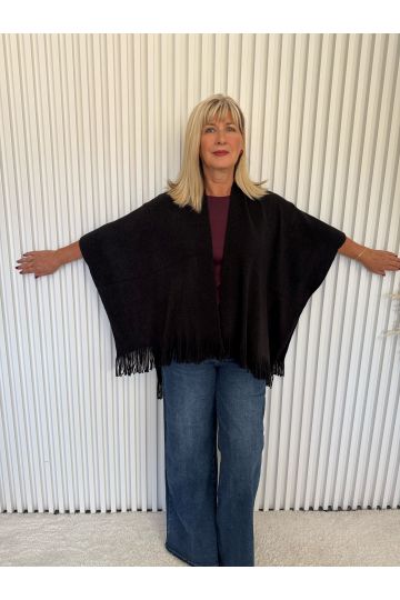 Dámská pletený přehoz Olivie s třásněmi