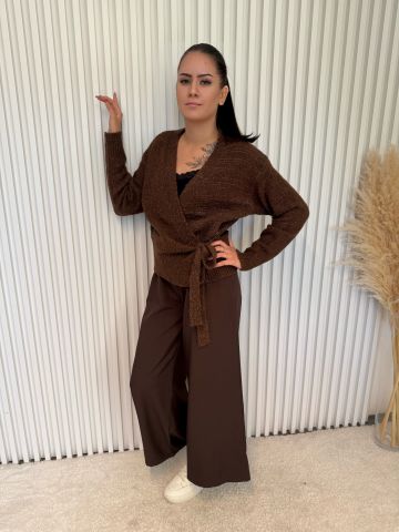 Dámský zavinovací pletený svetr Justýna, hřejivý a stylový kousek