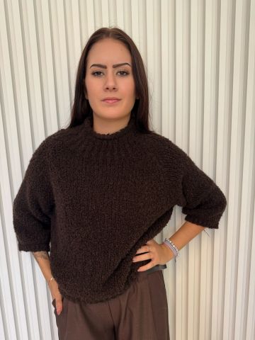 Dámský huňatý svetr Hanuš s netopýřími rukávy ve dvou barvách