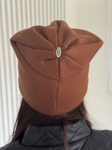 Dámská dvojitá pletená čepice Luisa s kamínky