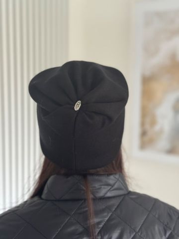 Dámská dvojitá pletená čepice Luisa s kamínky