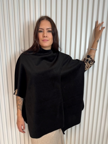 Dámské plyšové pončo ve dvou barvách